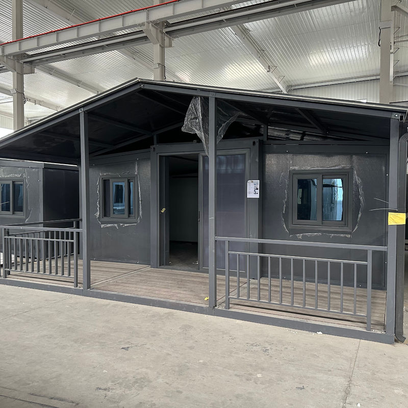 Steel Window Prefab Building Mobile Duurzaam Australië 20 40 ft Tiny Home Modulair Glasvezel Dak Stalen Frame Uitbreidbaar Containerhuis