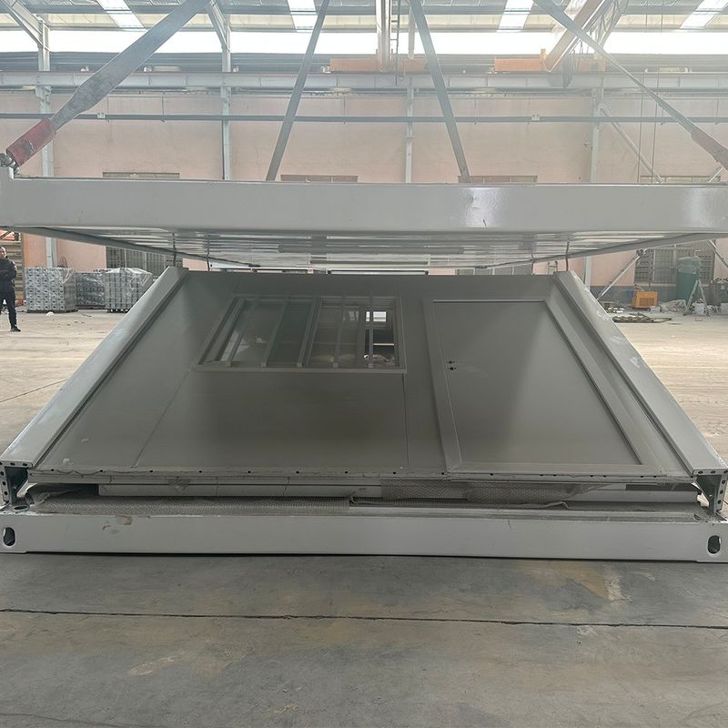 Mini geprefabriceerd opvouwbaar containerhuis Groene woning met aluminium venster en vloerplaat