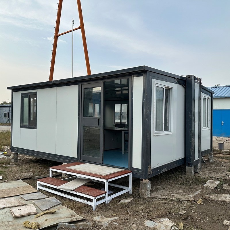 Plaatselijke standaard elektriciteit Rustieke ontwerp stijl Modulaire geprefabriceerde uitbreidbare containerhuis voor klein kantoor