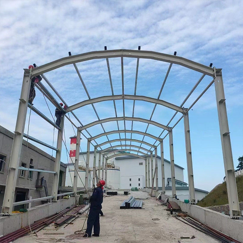 Staalconstructie Grote opslagplaats Staalgebouwen Werkplaats Geprefabriceerde opslagplaats voor installaties met concurrerende ROND